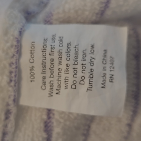 Bath wrap. Spa towel with velcro closure. Hands free. 100% cotton white lavender - Picture 3 of 8